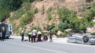Kahramanmaraş’ta otomobil takla attı: 2 yaralı 