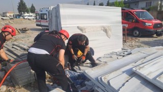 Kahramanmaraş’ta üzerine mermer düşen işçi hayatını kaybetti 