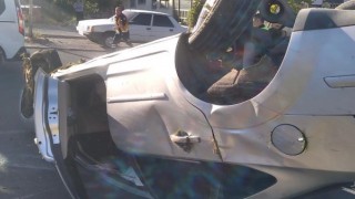 Kahramanmaraş’ta otomobil ters döndü: 2 yaralı