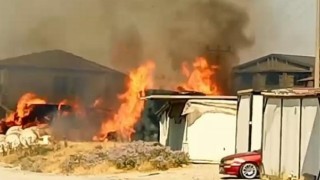 Kahramanmaraş’ta samanlık yangını 