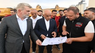 Görgel ve Kirişci, Kuzey İlçelerin Yol Ağına Güç Katacak Tesiste İncelemelerde Bulundu