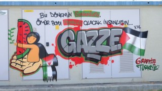 Onikişubat Belediyesi, Filistin temalı grafitilerle trafoları vicdan anıtına dönüştürdü
