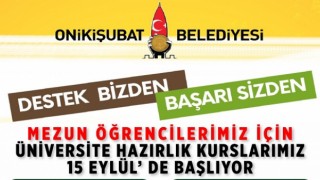 Onikişubat Belediyesi’nin ücretsiz Üniversite Hazırlık Kursu’nda yeni dönem başlıyor