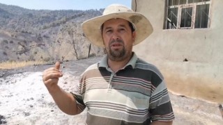 Orman yangınında evi yanan vatandaş yetkililerden yardım istedi