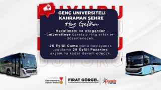 Büyükşehir’den Üniversitelilere Hoş Geldin Hediyesi; Havaalanı ve Otogardan Ücretsiz Ring