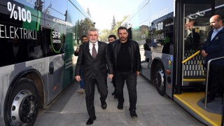 Şehrin İlk Elektrikli Otobüsleri Hayırlı Olsun