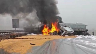 Kahramanmaraş-Gaziantep yolunda zincirleme kaza