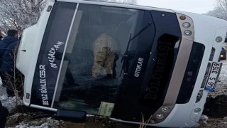 Kahramanmaraş’ta işçi servisi devrildi 