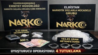 Kahramanmaraş’ta uyuşturucu operasyonu: 4 tutuklama