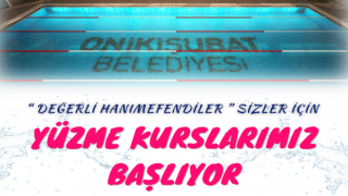 Onikişubat Belediyesi’nin kadınlara özel yüzme kursuna başvurular başladı