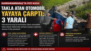 Takla Atan Otomobil Yayaya Çarptı: 3 Yaralı
