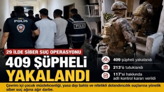 Kahramanmaraş dahil 29 İlde Siber Suç Operasyonu