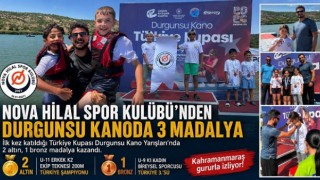 Kahramanmaraşlı Spor Kulübü’nden durgunsu kanoda 3 madalya