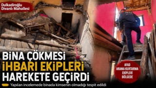 Kahramanmaraş’ta bina çöktü