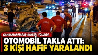 Otomobil takla attı: 3 yaralı 